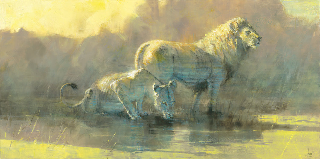 The Silence of Love.  Lion artwork by A.E. London